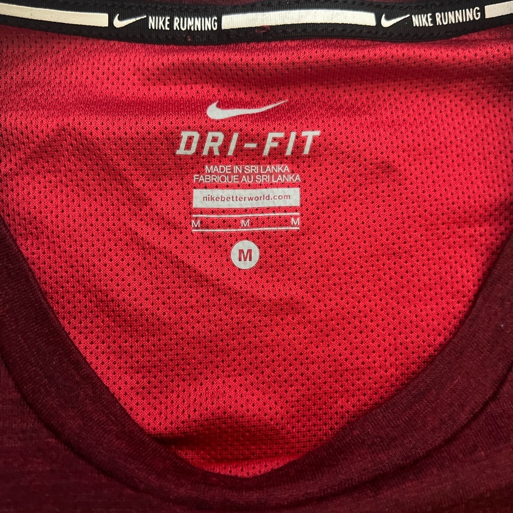 Nike Red Long Sleeve Performance Tee Dri-Fit - Picture 2 of 2